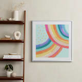 "Ventura Rainbow ll" - Art Print in Rainbow Mint by AlisonJerry - In a Room
