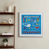 "El Mar" - Art Print in Light Blue by Kimberly Schwede - In a Room