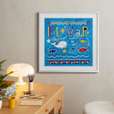 "El Mar" - Art Print in Light Blue by Kimberly Schwede - In a Room