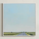 "Kansas Morning" - Art Print in Mint by Catherine Freshley - Framed Canvas