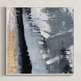 "Tribal Lineage No. 1" - Art Print in Neutrals by Julia Contacessi - Framed Canvas