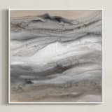 "Warm Gold II" - Art Print in Warm Gold by Teodora Guererra - Framed Canvas