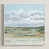 "Of the Prairies" - Art Print in Pistachio by Nicole Walsh - Framed Canvas
