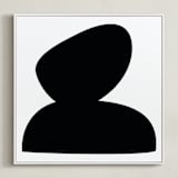"Stones" - Art Print in Black by koshi - Framed Canvas