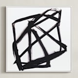 "Sable Song" - Art Print in midnight black by Juniper Briggs - Framed Canvas