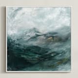 "Ice Canyon" - Art Print in Mist by Mya Bessette - Framed Canvas