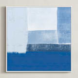 "Exhale" - Art Print in White by Studio Shines - Framed Canvas