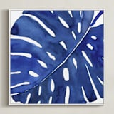 "Azul II" - Art Print in White by Luz Alliati - Framed Canvas