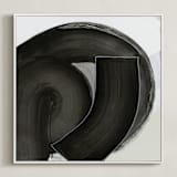 "Fitting Together II" - Art Print in Chalkboard by Kirsta Benedetti - Framed Canvas