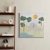 "Safari Friends 3" - Art Print in Lime by Teju Reval - In a Room