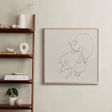 "Sketches after cat IV" - Art Print in Black and Champagne by Catilustre - In a Room