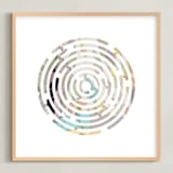 "Graphic Puzzle 2" - Art Print in White by Pat Jennings - Framed