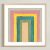 "Rainbow Twist" - Art Print in Sky by Lindsay Megahed - Framed