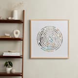 "Graphic Puzzle 2" - Art Print in White by Pat Jennings - In a Room