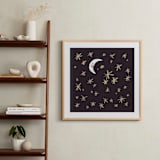 "Good Night Moon and Stars" - Art Print in Dark by Patrice Horvath - In a Room