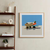 "Toy Jet" - Art Print in Blue by John Andrew Ward - In a Room