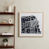 "Filled Map: Custom Print" - Custom Print in Midnight Blue by Minted - In a Room