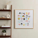 "Animal ABCs" - Art Print in White by Milk House Kids - In a Room