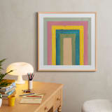 "Rainbow Twist" - Art Print in Sky by Lindsay Megahed - In a Room