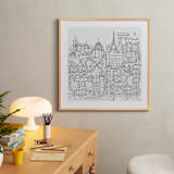 "Study Abroad" - Art Print in White by Krissy Bengtson - In a Room