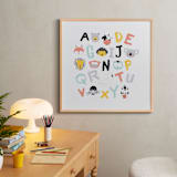 "Animal ABCs" - Art Print in White by Milk House Kids - In a Room
