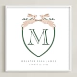 "Bunny Crest: Custom Print" - Custom Print in Evergreen by Vivian Yiwing - Framed