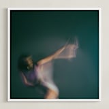 "Don't Go" - Art Print in Teal by Derick W Daily - Framed