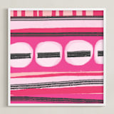 "Poppy Pinks" - Art Print in Poppy Pink by Melanie Biehle - Framed