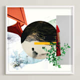 "A Day in the Life" - Art Print in Fire Orange by Augusto Paolo Bringas Dizon - Framed