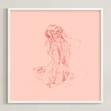 "vaporeux deux" - Art Print in blush by Ramnik Velji - Framed