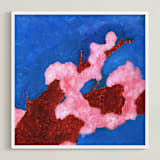 "Cotton Candy Branch" - Art Print in Cotton Candy by kitbee - Framed