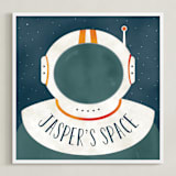 "Space to Explore" - Personalized Art Print in Galaxy by Heather Schertzer - Framed