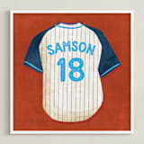 "Dinger Collection 3" - Personalized Art Print in Rust by Kamala Nahas - Framed