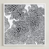 "Lichen No.1" - Art Print in ink black by Janie Allen - Framed