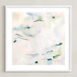 "Easy Peasy Lemon Squeezy" - Art Print in Smoky Blue by Michelle Boyd - Framed