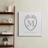 "Bunny Crest: Custom Print" - Custom Print in Evergreen by Vivian Yiwing - In a Room