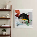 "A Day in the Life" - Art Print in Fire Orange by Augusto Paolo Bringas Dizon - In a Room