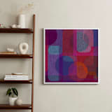 "Scandinavian Modern Revisit" - Art Print in Electric Crimson by Lisa Sundin - In a Room
