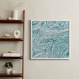 "Be. Here. Now." - Art Print in Ocean Blue by Ria Sharon - In a Room
