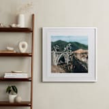 "Bixby Bridge Road Block" - Art Print in Hilltop Green by Danielle Kroll - In a Room