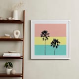 "Palm Tree Silhouette" - Art Print in sunshine by Cass Loh - In a Room