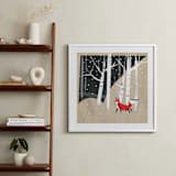 "Foxy Woods" - Art Print in Kraft Paper Brown by Annie Bakst - In a Room