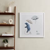 "That's one fast bike, said the Cloud" - Art Print in Polar Bear Blue by Maja Cunningham - In a Room