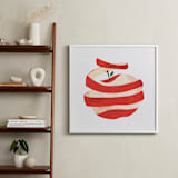 "Peeled Apple" - Art Print in Apple Red by Morgan Ramberg - In a Room