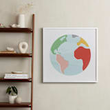 "Wonderful World" - Art Print in retro rainbow by Jessie Steury - In a Room