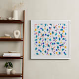 "Geometric plants" - Art Print in White by FERNANDA MARTINEZ - In a Room