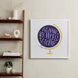 "Lettered World Go Round" - Art Print in Violet Purple by curiouszhi - In a Room