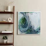"Resounding Crash" - Art Print in Sea Blue by Jennifer Daily - In a Room