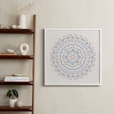 "Jardin Mandala" - Art Print in Cornflower by Amber Barkley - In a Room