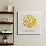 "Forever Sunshine" - Personalized Art Print in Goldenrod by Carrie ONeal - In a Room